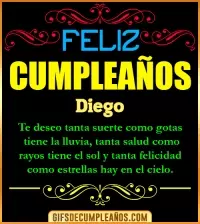 Frases de Cumpleaños Diego